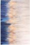 Tapeso Modern vloerkleed wasbaar Moderna goud blauw 80x150 cm - Thumbnail 2