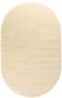 Tapeso Ovaal hoogpolig vloerkleed shaggy Trend effen crème 120x180 cm - Thumbnail 2