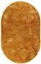 Tapeso Ovaal hoogpolig vloerkleed velours Posh goud 100x150 cm - Thumbnail 1