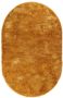 Tapeso Ovaal hoogpolig vloerkleed velours Posh goud 240x340 cm - Thumbnail 1