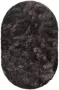 Tapeso Ovaal hoogpolig vloerkleed velours Posh grijs 120x180 cm - Thumbnail 1