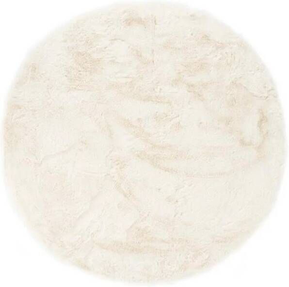 Tapeso Rond hoogpolig vloerkleed Comfy plus wit 200 cm rond - Foto 2