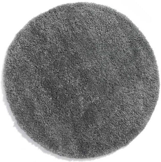 Tapeso Rond hoogpolig vloerkleed Cozy Shaggy grijs 240 cm rond - Foto 3