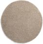 Tapeso Rond hoogpolig vloerkleed shaggy Trend effen champagne 160 cm rond - Thumbnail 1