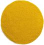 Tapeso Rond hoogpolig vloerkleed shaggy Trend effen geel 120 cm rond - Thumbnail 1