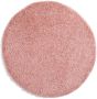 Tapeso Rond hoogpolig vloerkleed shaggy Trend effen roze 120 cm rond - Thumbnail 2