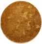 Tapeso Rond hoogpolig vloerkleed velours Posh goud 80 cm rond - Thumbnail 1