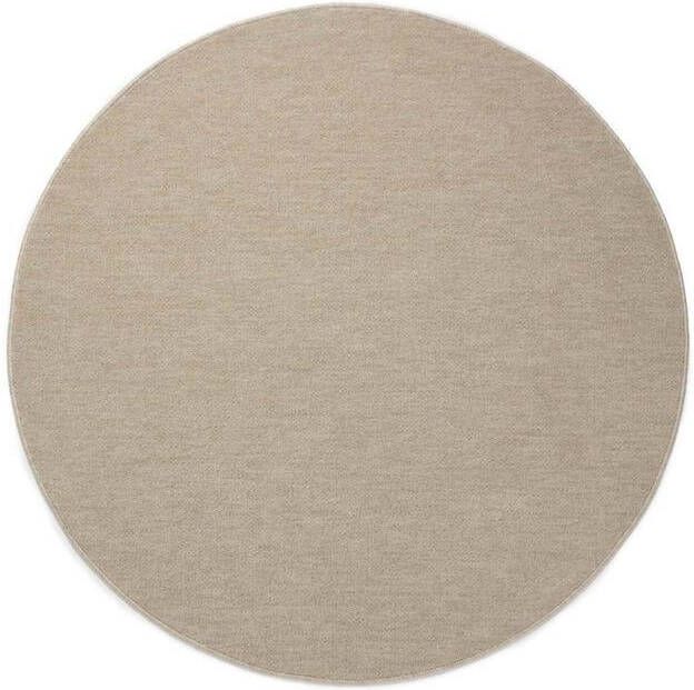 Tapeso Rond vloerkleed Lush crème 160 cm rond