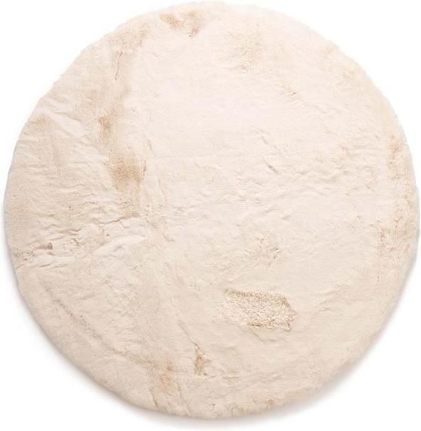 Tapeso Fluffy vloerkleed rond Comfy Deluxe crème 200 cm rond - Foto 2
