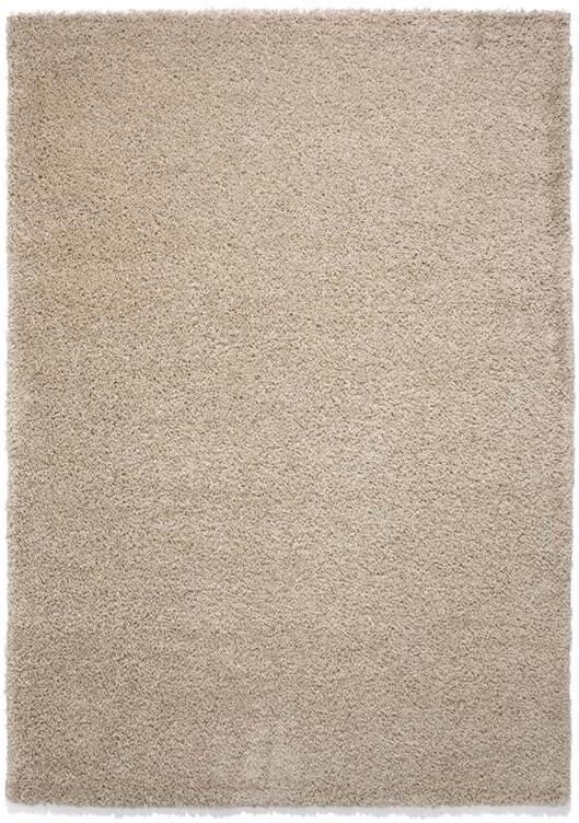 Tapeso Hoogpolig vloerkleed shaggy Trend effen champagne 60x110 cm - Foto 2