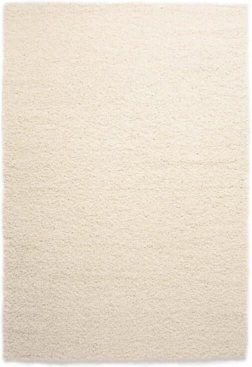Tapeso Hoogpolig vloerkleed shaggy Trend effen ivoor 60x110 cm - Foto 2