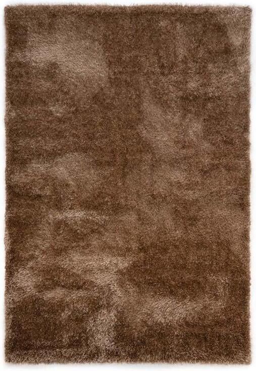 Tapeso Hoogpolig vloerkleed velvet Posh bruin 140x200 cm - Foto 2