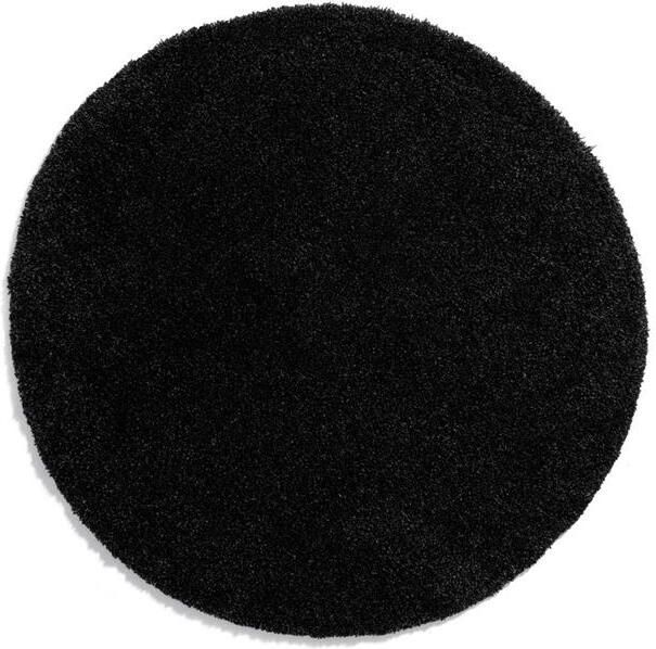 Tapeso Rond hoogpolig vloerkleed shaggy Grand effen antraciet 160 cm rond - Foto 2