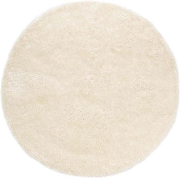 Tapeso Rond hoogpolig vloerkleed velvet Posh wit 200 cm rond - Foto 2