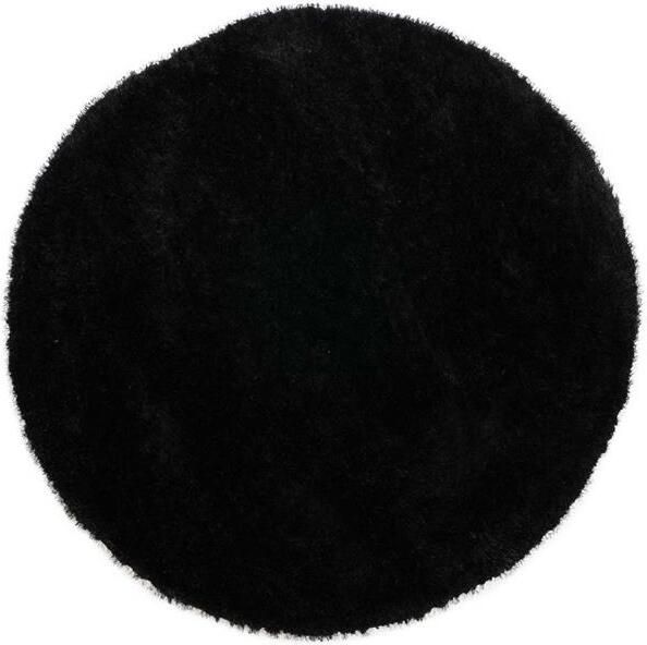 Tapeso Rond hoogpolig vloerkleed velvet Posh zwart 240 cm rond - Foto 2