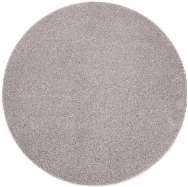 Tapeso Rond vloerkleed Fine lichtgrijs 100 cm rond - Foto 2