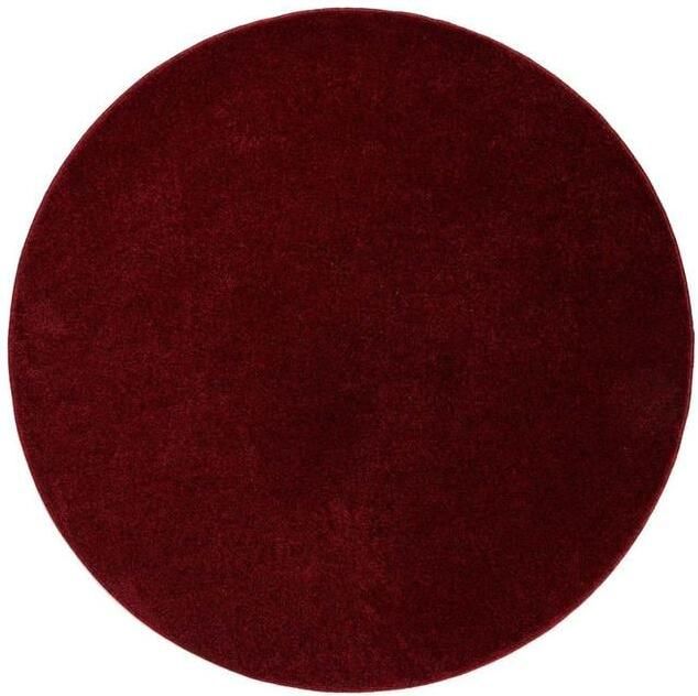 Tapeso Rond vloerkleed Fine rood 100 cm rond - Foto 2