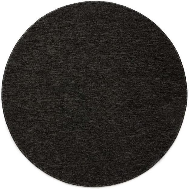 Tapeso Rond vloerkleed Lush antraciet 100 cm rond - Foto 2