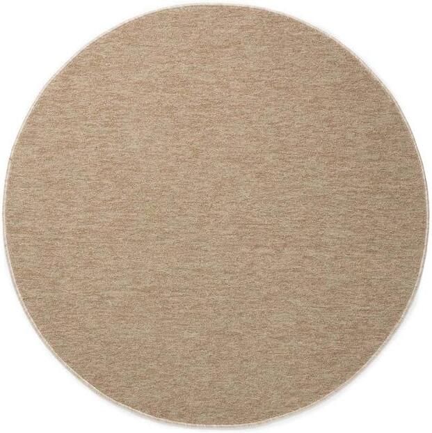 Tapeso Rond vloerkleed Lush beige 100 cm rond - Foto 2