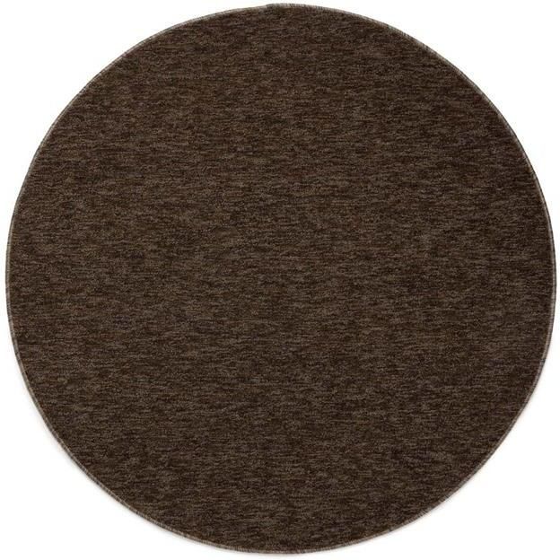 Tapeso Rond vloerkleed Lush bruin 100 cm rond - Foto 2