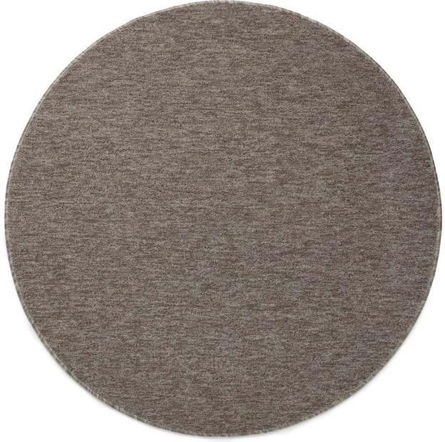 Tapeso Rond vloerkleed Lush taupe|lichtgrijs 100 cm rond - Foto 3