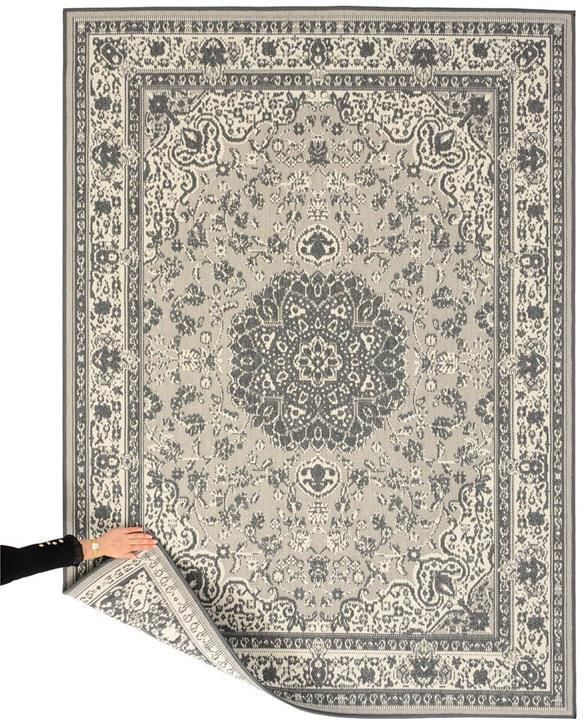 Tapeso Vintage buitenkleed Flip Agnes grijs 160x220 cm - Foto 2