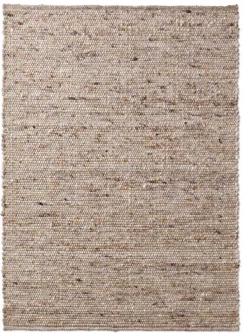 Tapeso Wollen vloerkleed handweef Oslo beige crème 120x170 cm - Foto 2