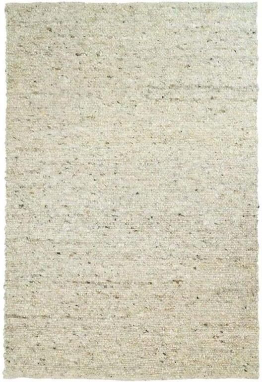 Tapeso Wollen vloerkleed handweef Veve beige grijs 250x340 cm - Foto 2