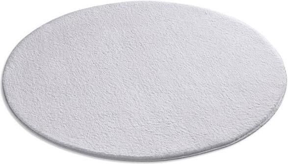 Tapeso Zacht rond vloerkleed Loft grijs wasbaar 30°C 120 cm rond - Foto 2