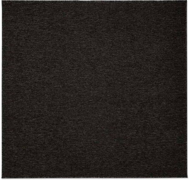 Tapeso Vierkant vloerkleed Lush antraciet 200x200 cm - Foto 2