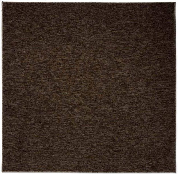 Tapeso Vierkant vloerkleed Lush bruin 140x140 cm - Foto 3