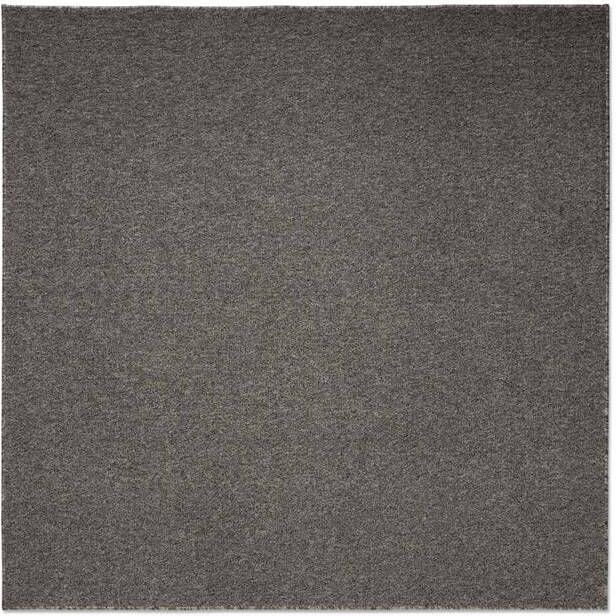 Tapeso Vierkant vloerkleed Lush grijs 140x140 cm - Foto 3