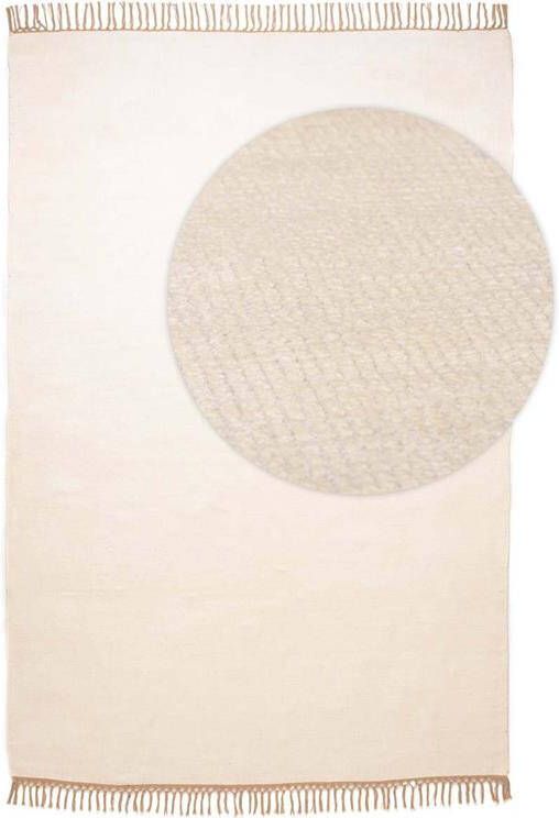 Tapeso Viscose vloerkleed Gem wit 300x400 cm - Foto 2