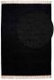 Tapeso Viscose vloerkleed Gem zwart 70x140 cm - Thumbnail 2