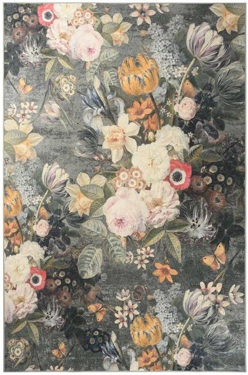 Tapeso Vloerkleed bloemen wasbaar Moderna multi 140x200 cm