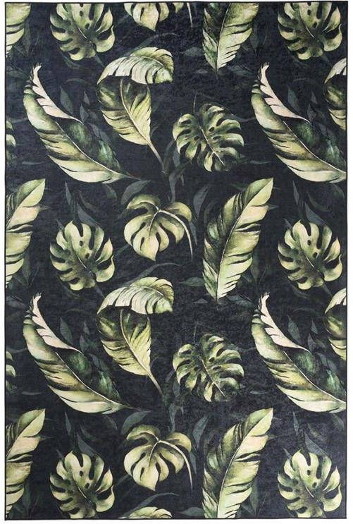 Tapeso Vloerkleed jungle wasbaar Moderna groen 80x150 cm