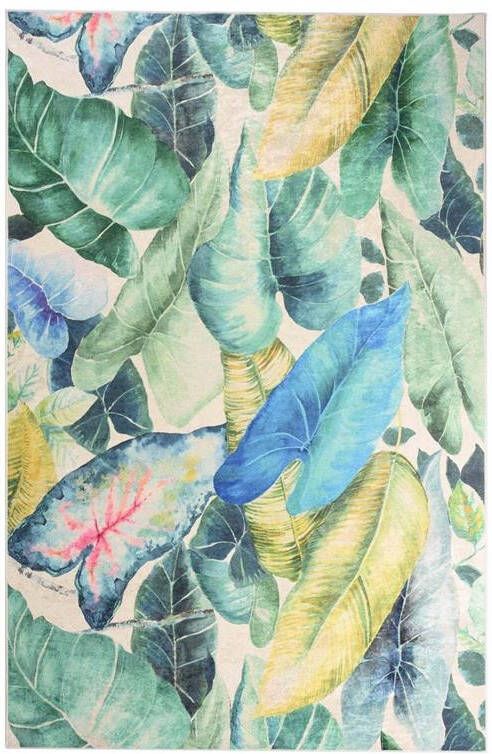 Tapeso Vloerkleed jungle wasbaar Moderna groen|blauw 140x200 cm