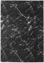 Tapeso Wasbaar vloerkleed Marmer Chloé zwart|wit 160x230 cm - Thumbnail 1