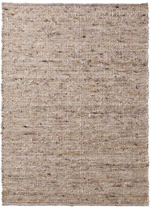 Tapeso Wollen vloerkleed handweef Oslo beige crème 250x290 cm - Foto 2