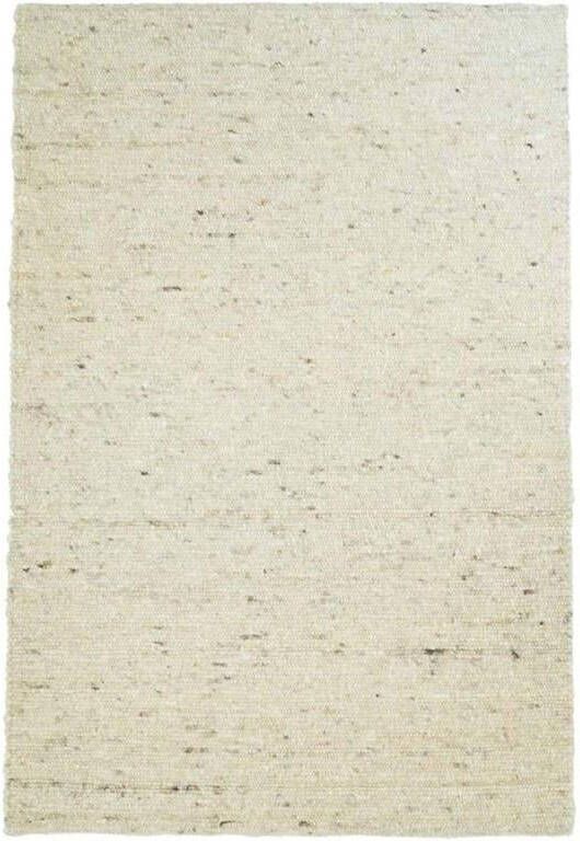 Tapeso Wollen vloerkleed handweef Veve beige crème 200x240 cm - Foto 2