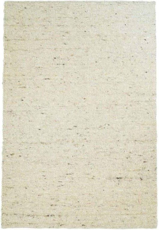 Tapeso Wollen vloerkleed handweef Veve beige crème 200x290 cm - Foto 2