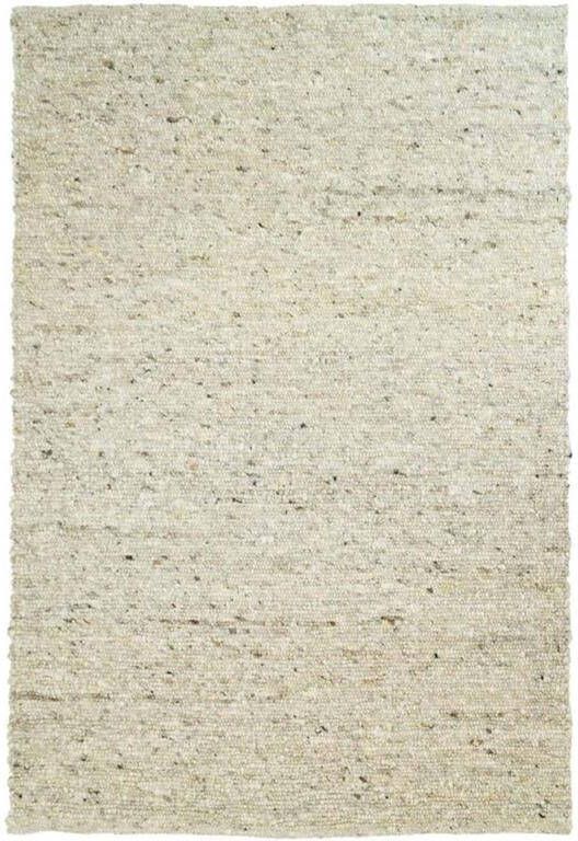 Tapeso Wollen vloerkleed handweef Veve beige grijs 130x190 cm - Foto 2