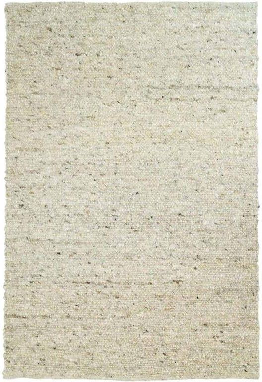 Tapeso Wollen vloerkleed handweef Veve beige grijs 200x290 cm - Foto 2