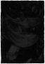 Tapeso Zacht hoogpolig vloerkleed Comfy plus zwart 80x150 cm - Thumbnail 2
