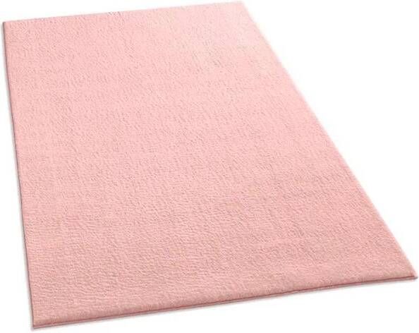 Tapeso Zacht vloerkleed Loft roze wasbaar 30°C 60x120 cm