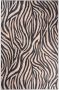 Tapeso Zebra vloerkleed wasbaar Moderna zwart|bruin 160x240 cm - Thumbnail 1