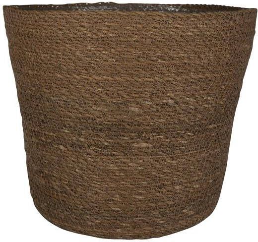 Ter Steege Plantenmand zeegras rotan bruin 30 x 26 cm