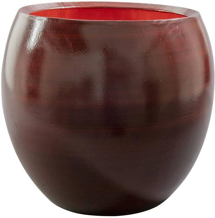 Ter Steege Plantenpot|bloempot glanzend keramiek wijn rood D28 x H