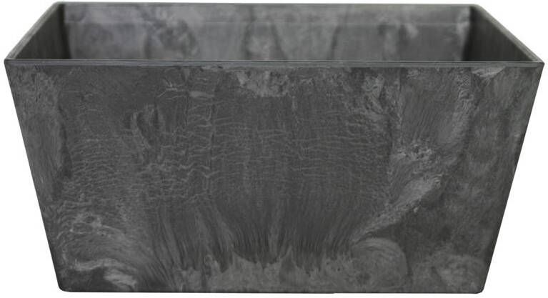 Ter Steege Ter Stege Plantenbak kunststof met steenpoeder zwart 30 x 14 cm