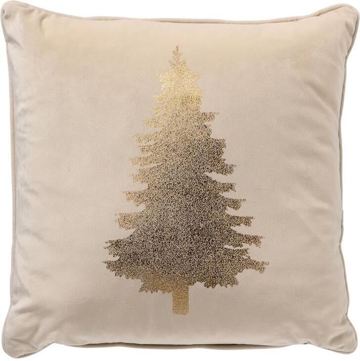 Textino Tree Kerst sierkussen 45x45 cm wit